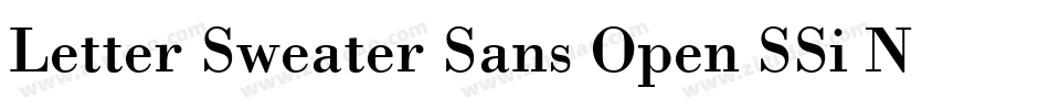 Letter Sweater Sans Open SSi Normal字体转换